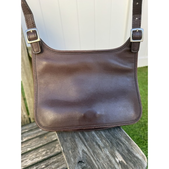 Vintage Coach 9132 Crossbody Shoulder Bag Chocolate Brown‎ Color Slim S
